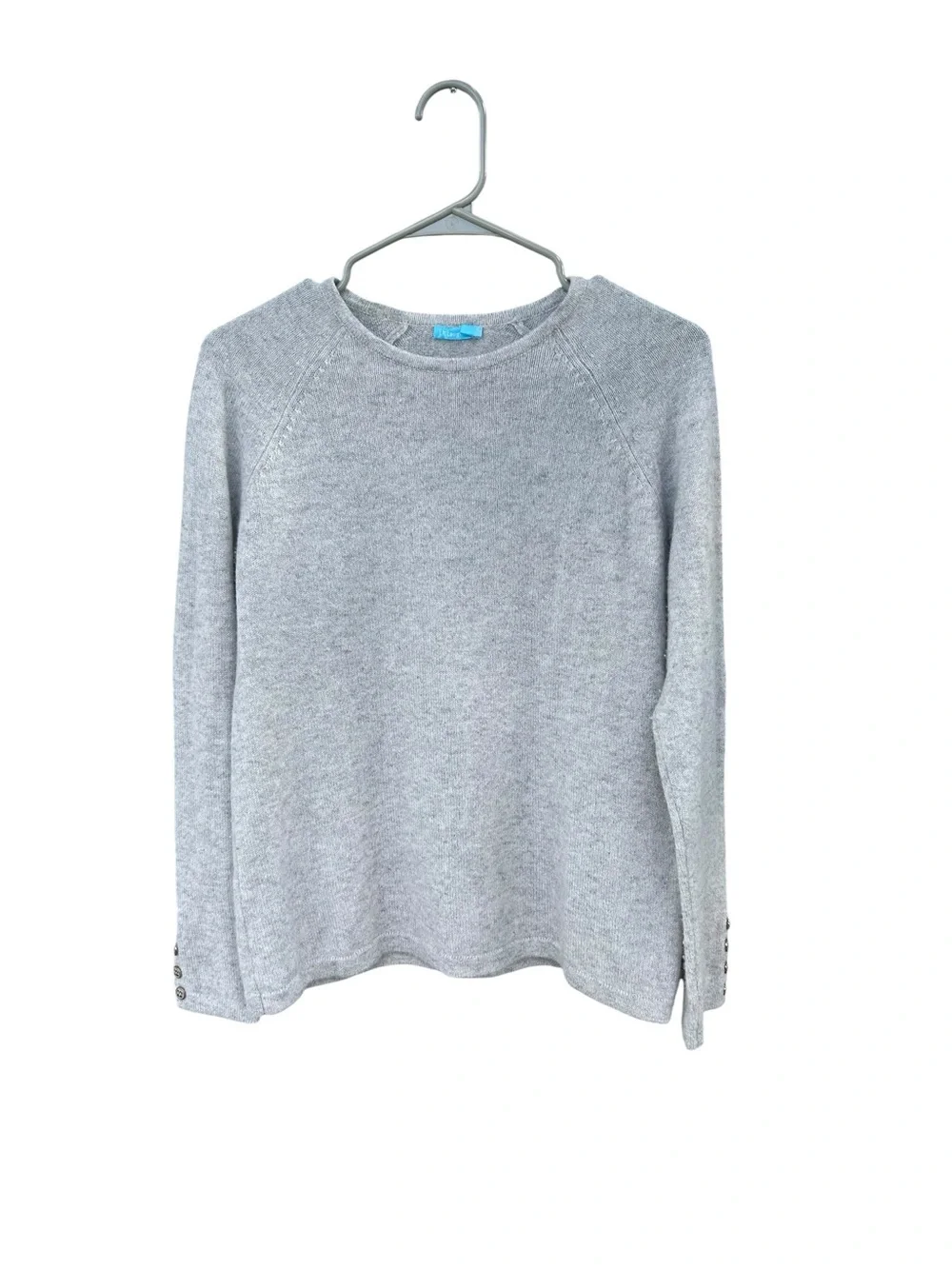 J. McLaughlin Jamey 100% Cashmere Crewneck Sweater - Size Small - Gray - Picture 3 of 12